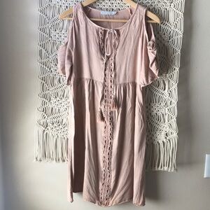 Paper Crane blush pink dress sz S